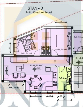 Poreč, uža okolica, Stan v 1. nadstropju na odlični lokaciji, 1,5 km od morja