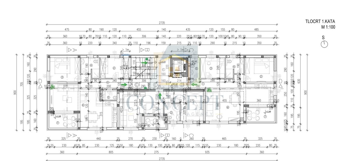 Poreč, okolica, Stan na 1. nadstropju novogradnje, 3 km od morja