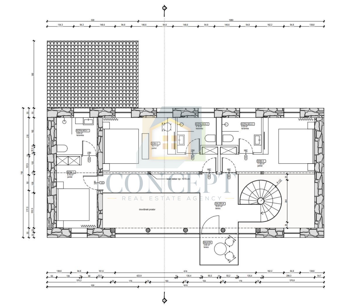 Pazin, Cerovlje, Unikatna vila v renovaciji, mirna lokacija