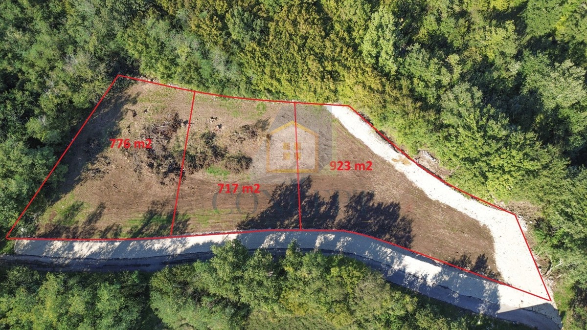 Poreč, okolica, Građevinsko zemljišče z gradbenim dovoljenjem, 12 km od morja