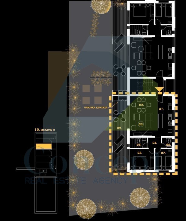Umag, okolica, Stan v prvem nadstropju s prostorno teraso 2 km od morja