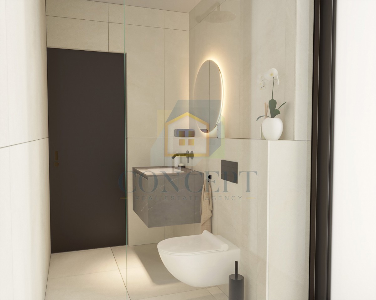 Poreč, okolica, Luksuzna moderna dvojna hiša s bazenom, 5 km od morja