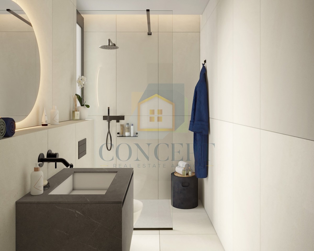 Poreč, okolica, Luksuzna moderna dvojna hiša s bazenom, 5 km od morja