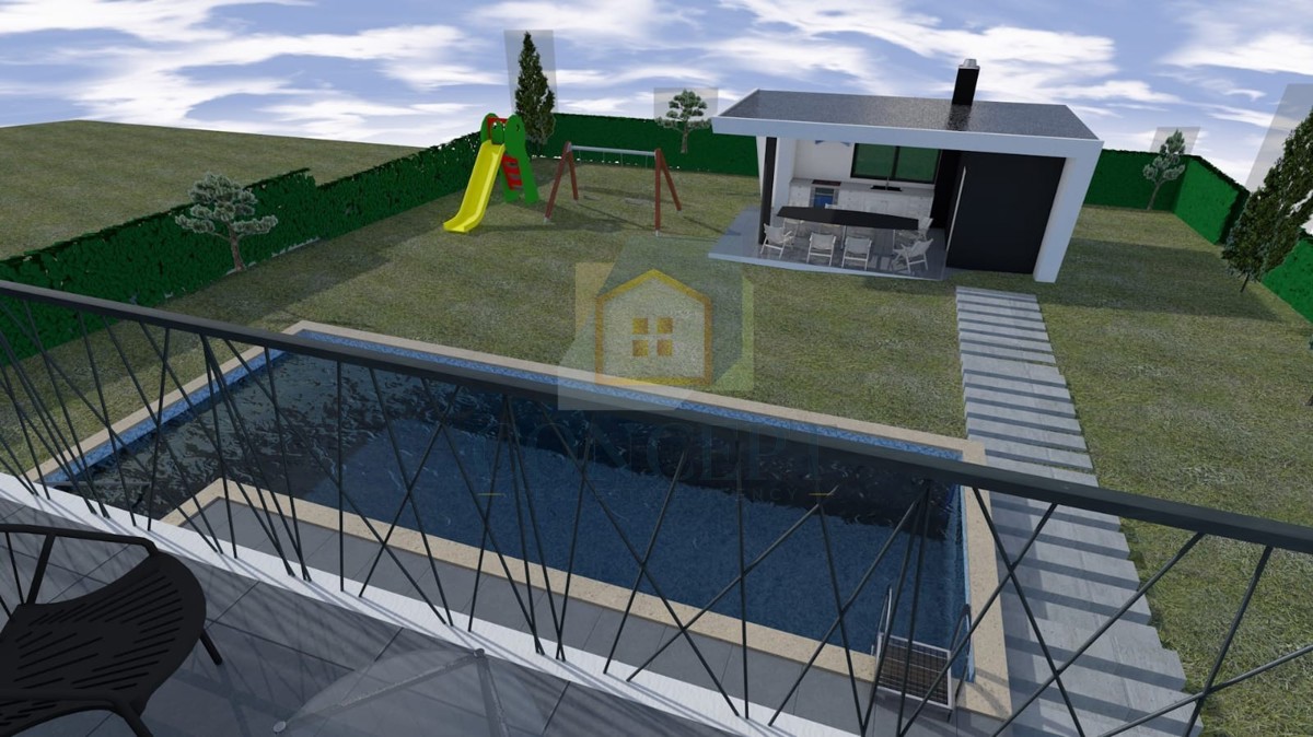 Poreč, okolica, moderna, luksuzna vila s bazenom, 12 km od morja