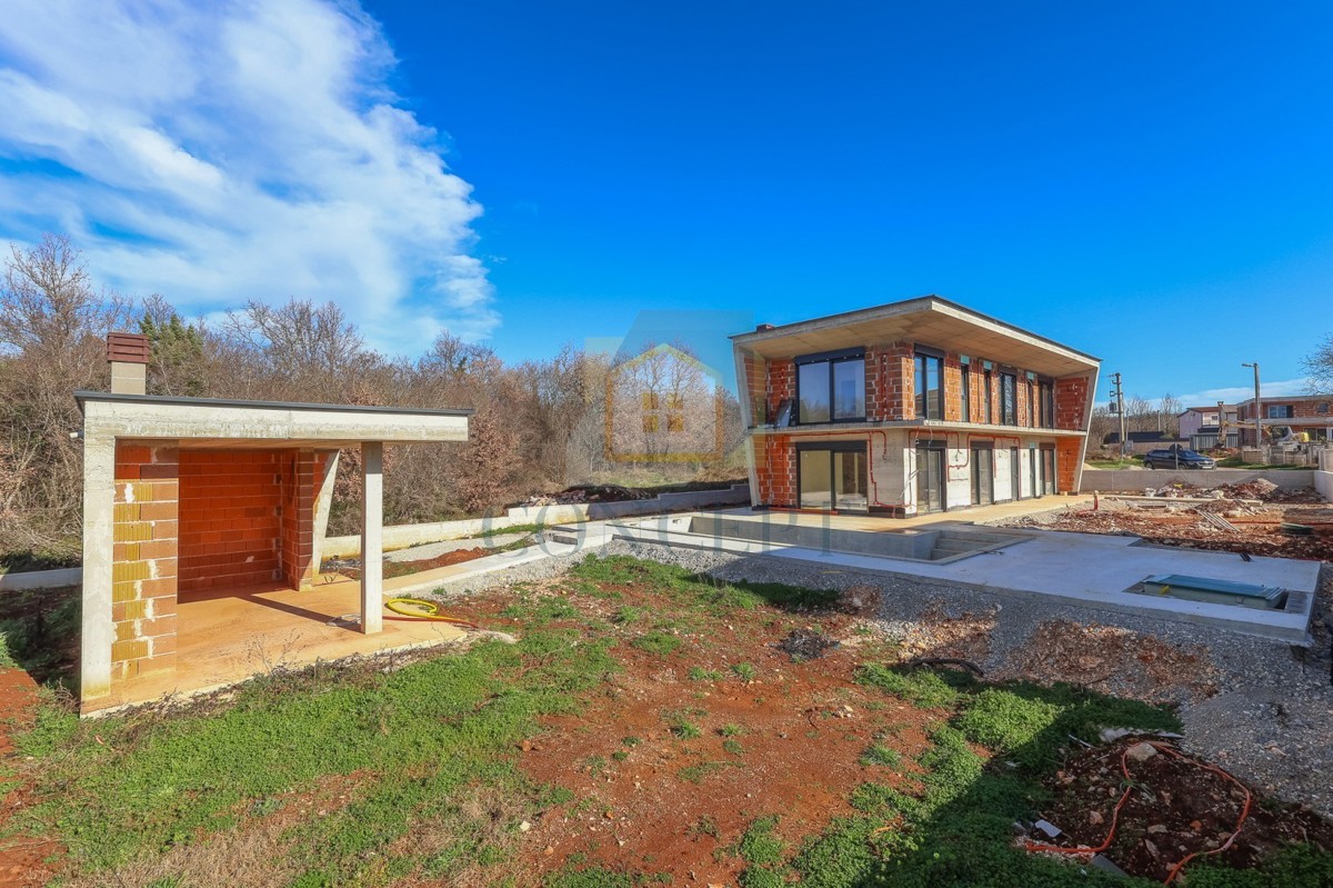 Poreč, okolica, moderna, luksuzna vila s bazenom, 12 km od morja