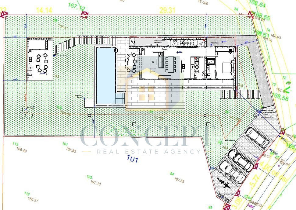 Poreč, okolica, moderna, luksuzna vila s bazenom, 12 km od morja
