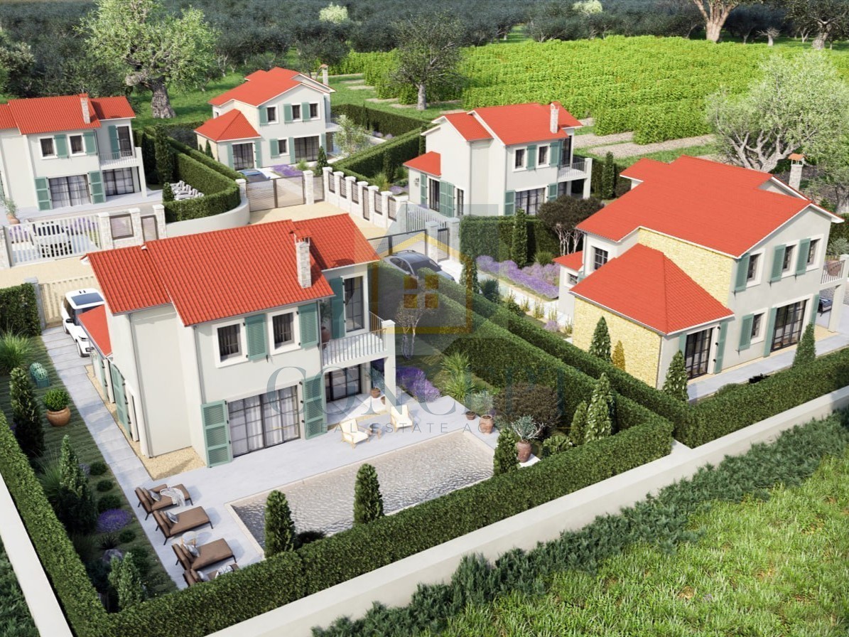 Poreč, Tinjan, okolica, Hiša s bazenom v ekskluzivnem kompleksu, 20 km od morja