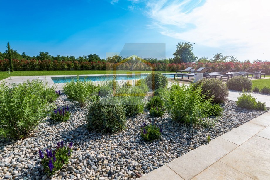 Poreč, okolica, čudovita moderna vila s bazenom in vrtom, 7 km od morja