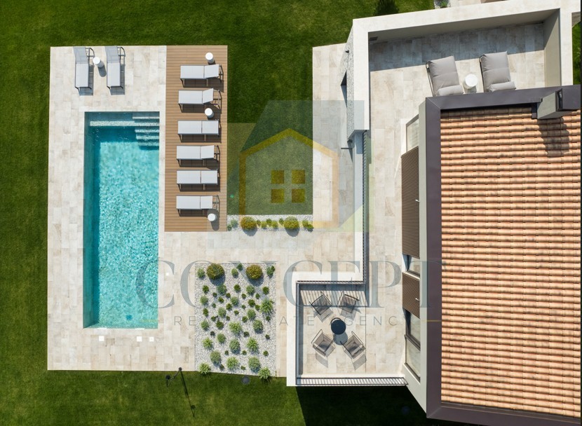 Poreč, okolica, čudovita moderna vila s bazenom in vrtom, 7 km od morja