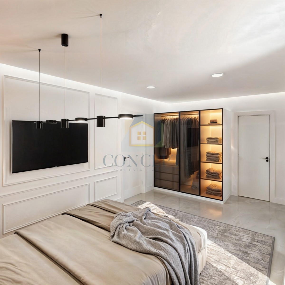 Novigrad, okolica, moderna dvojna kuća s bazenom, 7 km od mora