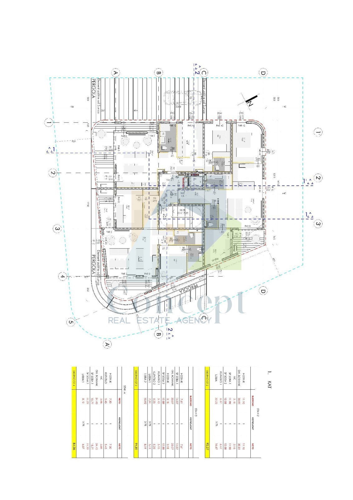 Umag, uža okolica, Luksuzni stan na 1. katu novogradnje, 2 km od mora