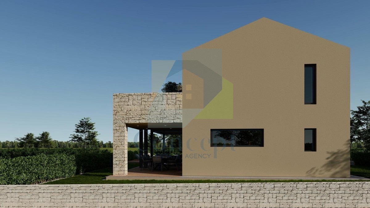 Poreč, Tar, Samostoječa vila s bazenom in pogledom na morje, 3 km od morja