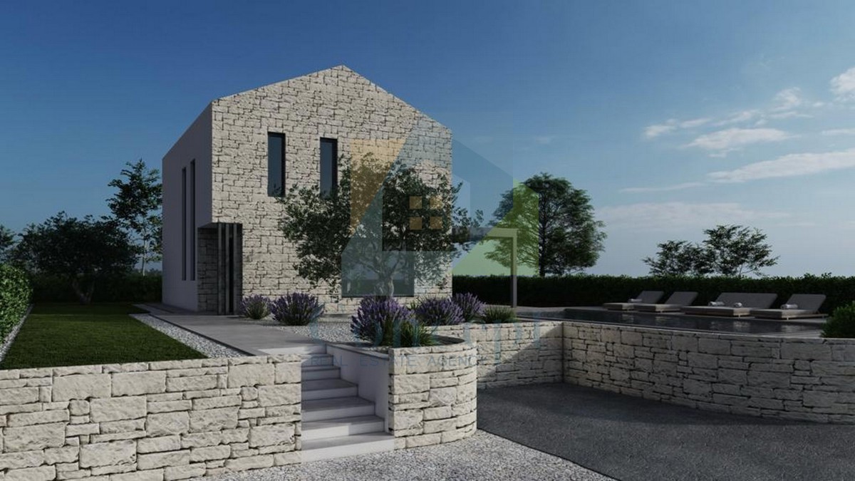 Poreč, Tar, Samostoječa vila s bazenom in pogledom na morje, 3 km od morja