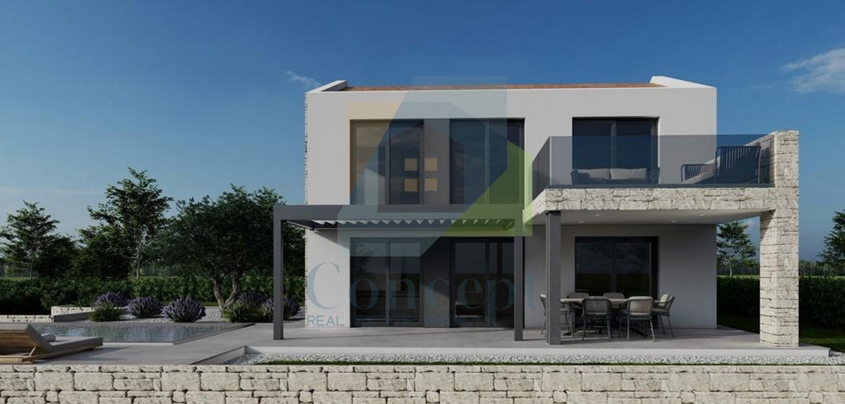 Poreč, Tar, Samostoječa vila s bazenom in pogledom na morje, 3 km od morja