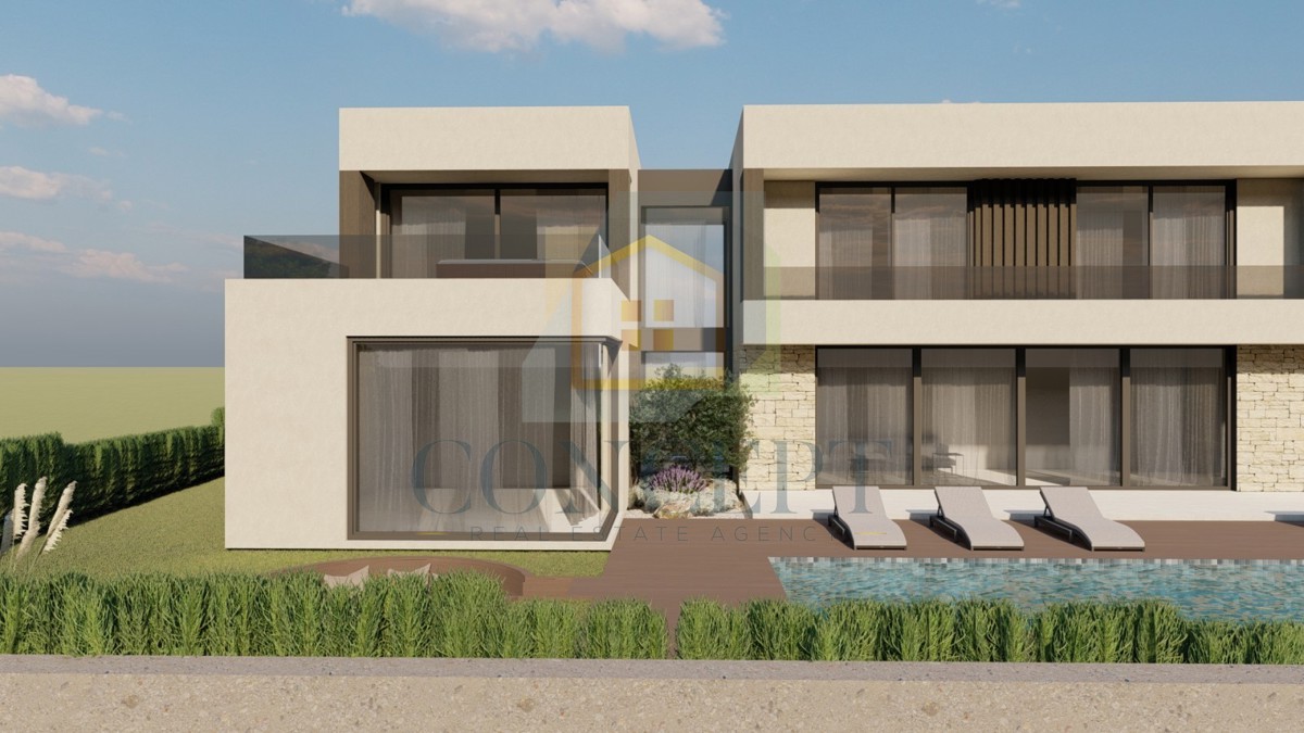 Poreč, okolica, moderna, luksuzna hiša na mirni lokaciji, 10 km od morja