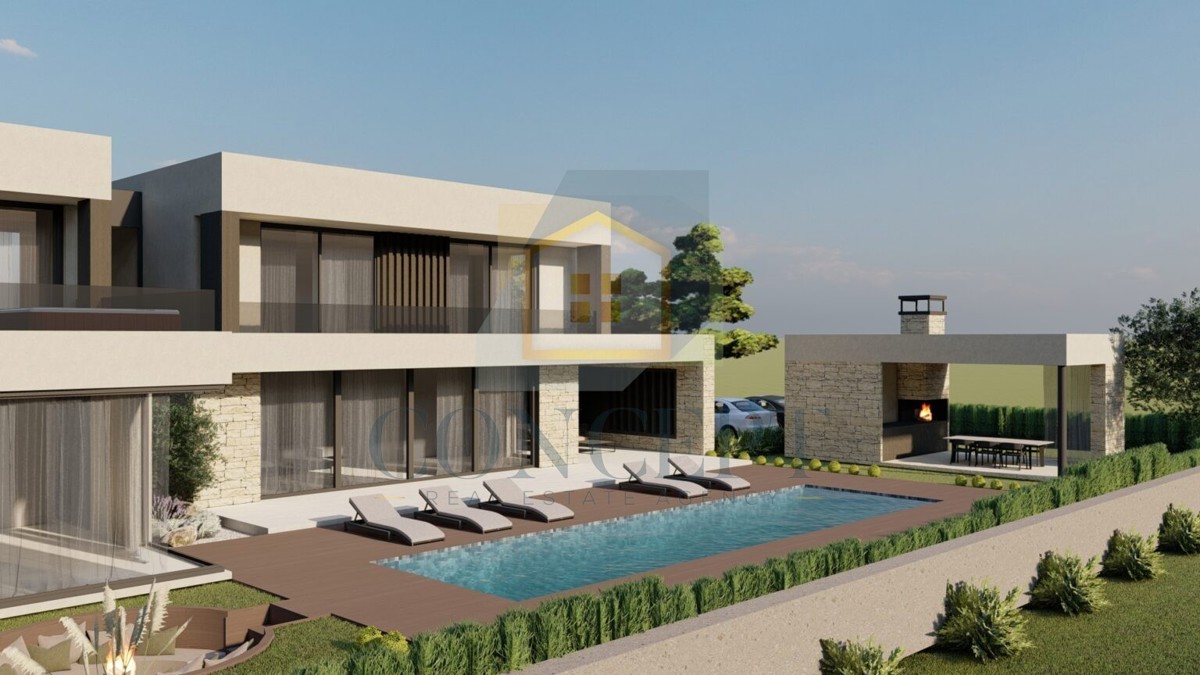 Poreč, okolica, moderna, luksuzna hiša na mirni lokaciji, 10 km od morja