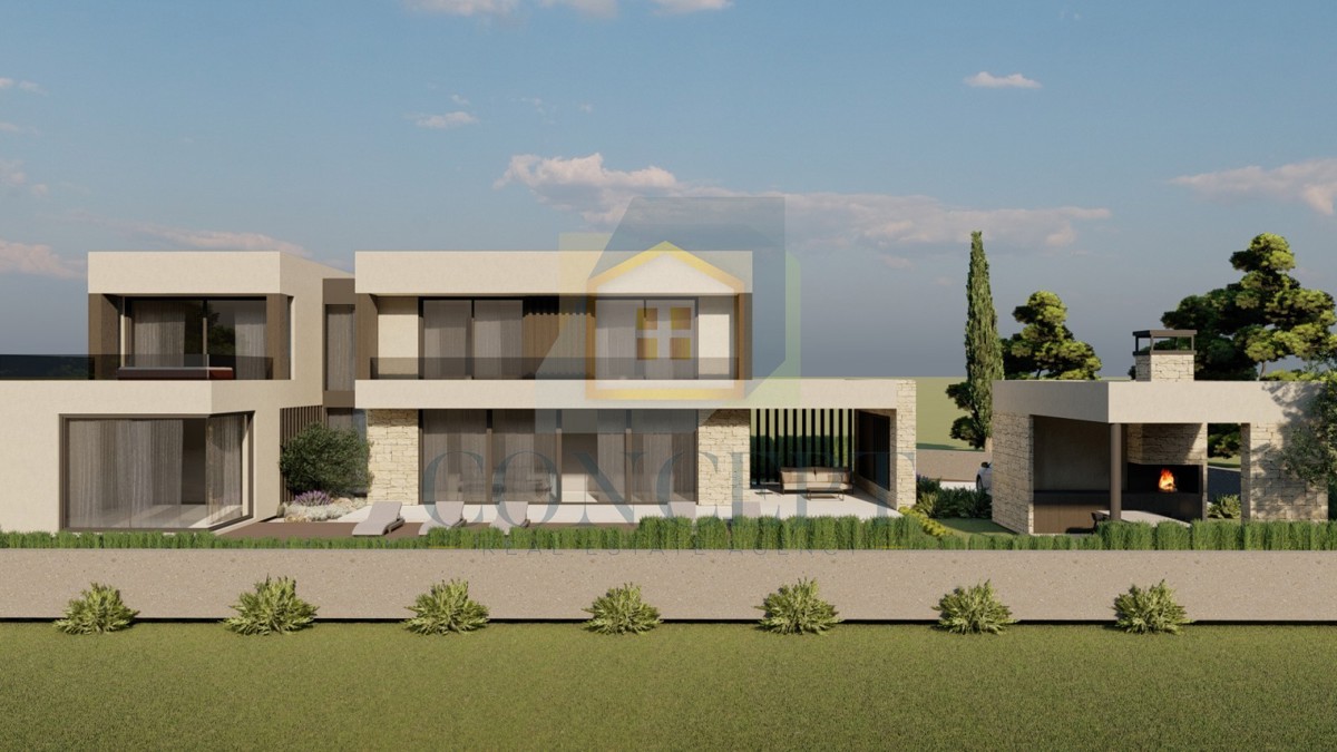 Poreč, okolica, moderna, luksuzna hiša na mirni lokaciji, 10 km od morja