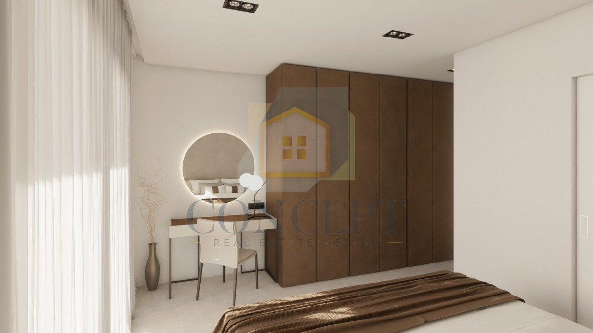 Poreč, okolica, Luksuzna moderna dvojna hiša s bazenom, 5 km od morja