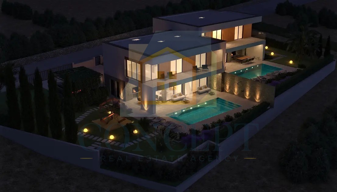 Poreč, okolica, Luksuzna moderna dvojna hiša s bazenom, 5 km od morja