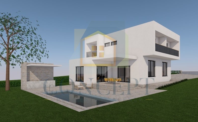 Poreč, okolica, moderna, luksuzna vila s bazenom, 12 km od morja