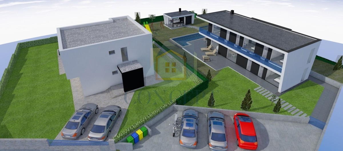 Poreč, okolica, moderna, luksuzna vila s bazenom, 12 km od morja