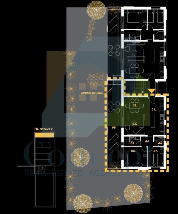 Umag, okolica, Stan na drugem nadstropju s prostorno teraso 2 km od morja