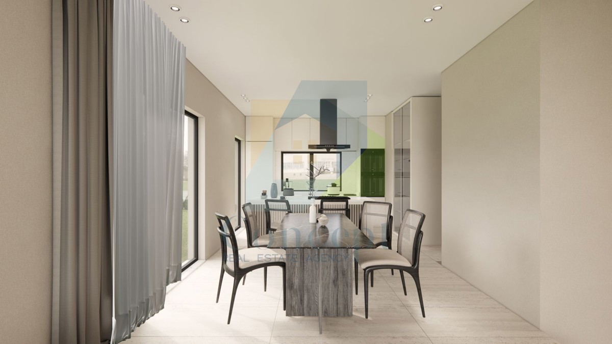 Poreč, okolica, Hiša na koncu niza s tremi spalnicami in bazenom, 12 km od morja