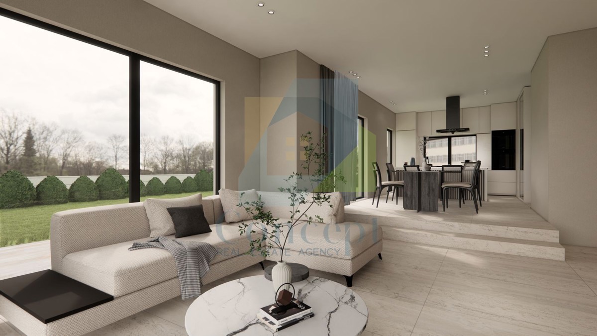 Poreč, okolica, Hiša na koncu niza s tremi spalnicami in bazenom, 12 km od morja