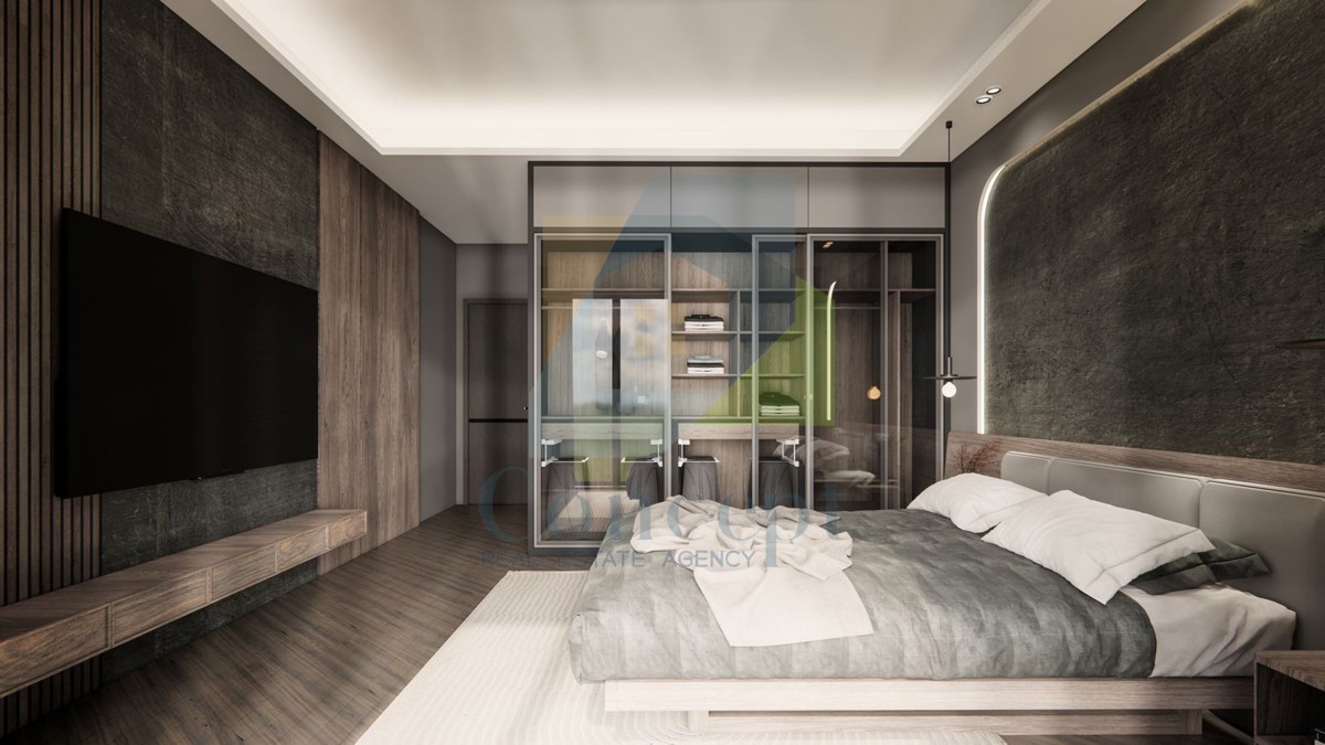 Poreč, okolica, Hiša na koncu niza s tremi spalnicami in bazenom, 12 km od morja