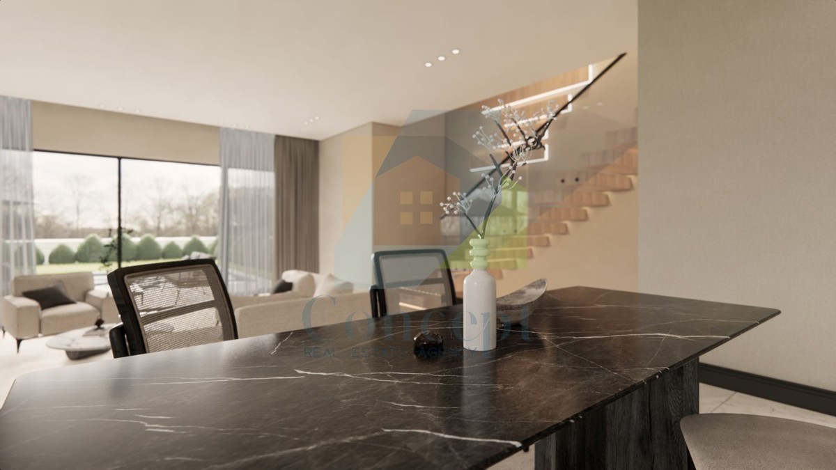 Poreč, okolica, Hiša na koncu niza s tremi spalnicami in bazenom, 12 km od morja