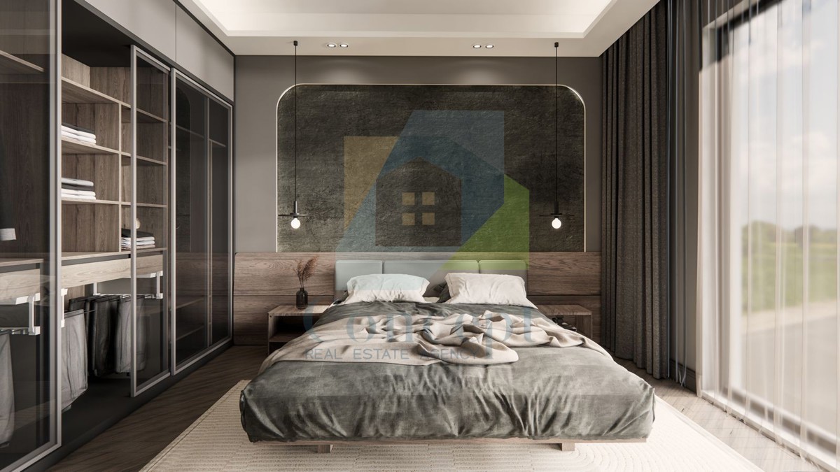 Poreč, okolica, Hiša na koncu niza s tremi spalnicami in bazenom, 12 km od morja