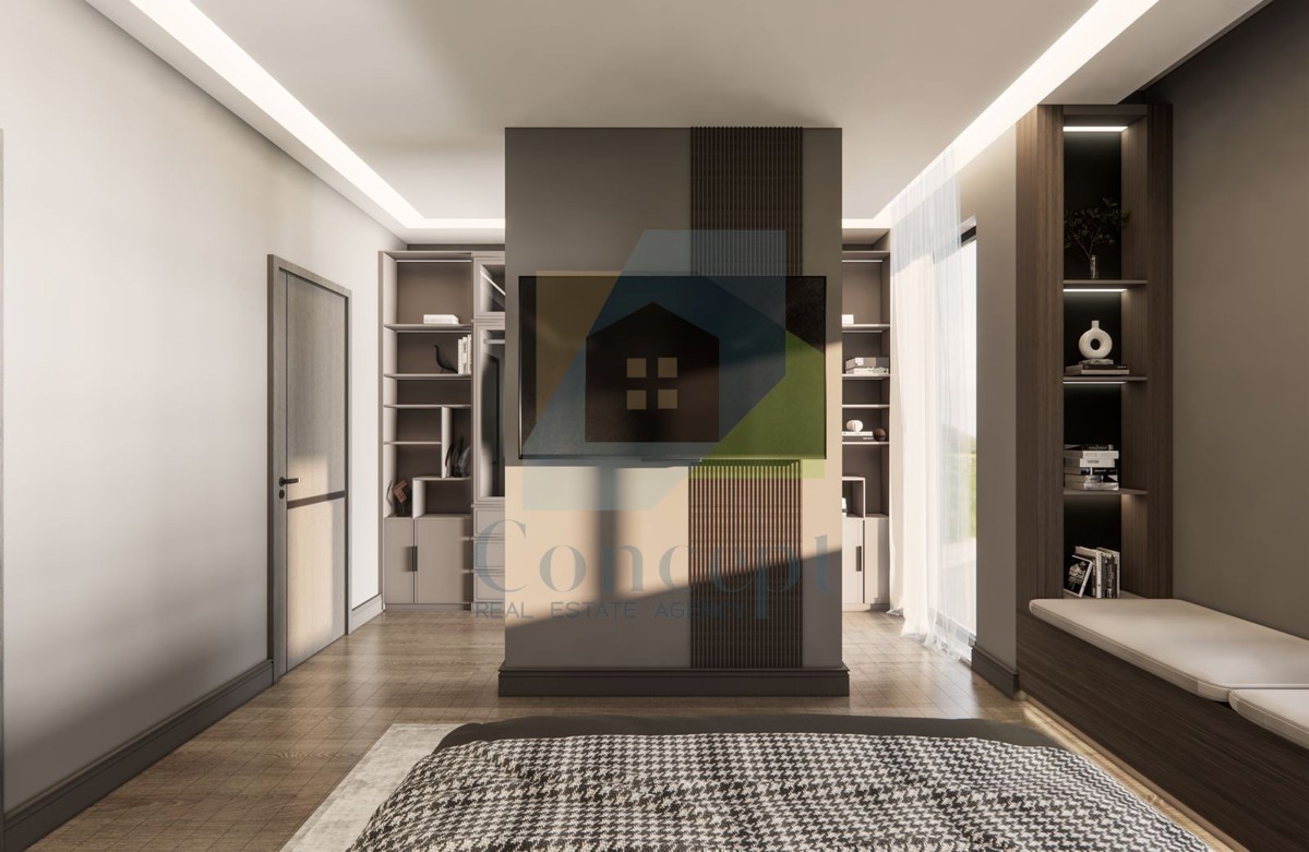 Poreč, okolica, Hiša na koncu niza s tremi spalnicami in bazenom, 12 km od morja