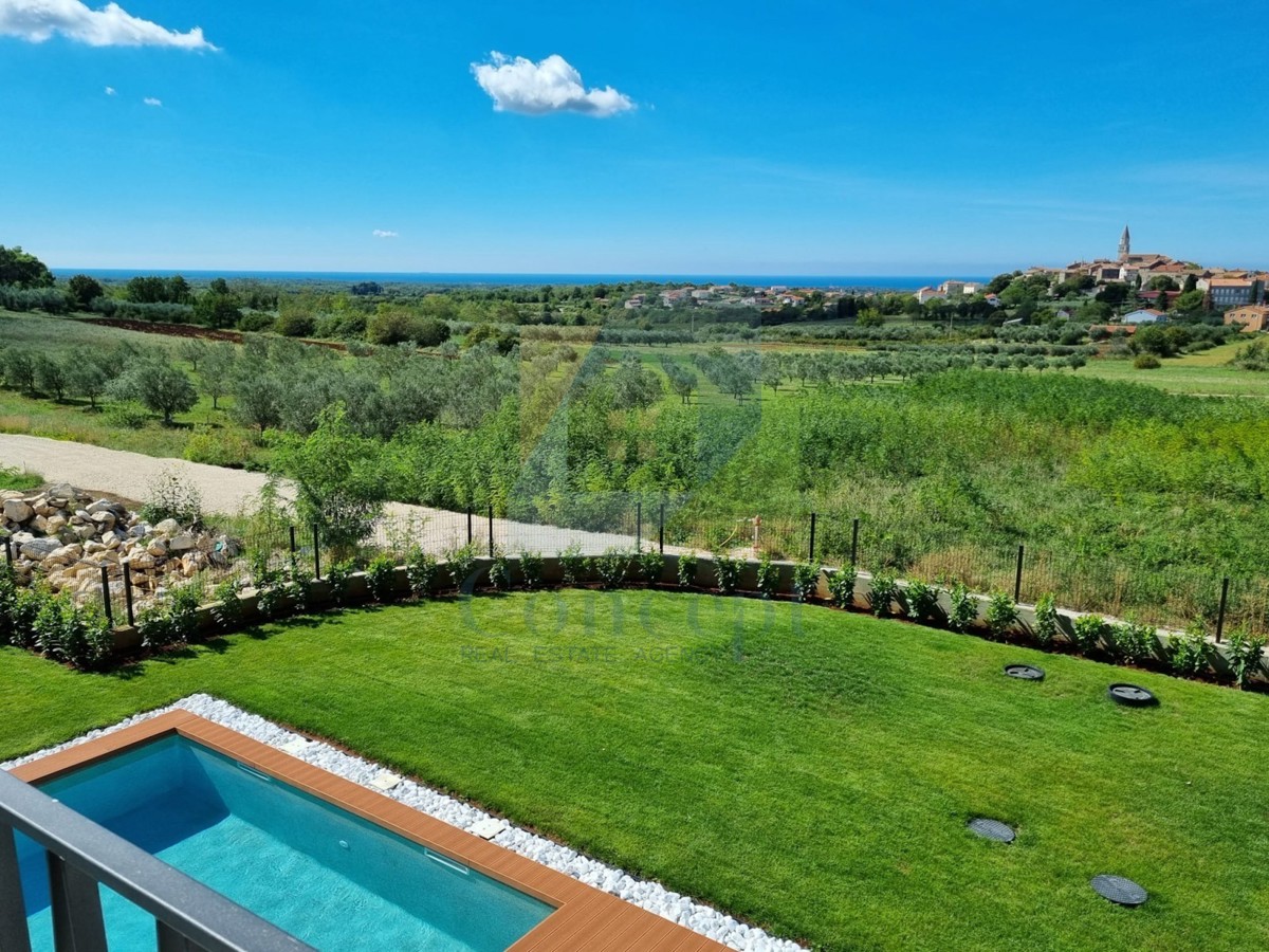 Poreč, okolica, Luksuzna vila s bazenom in pogledom na morje, 12 km od morja