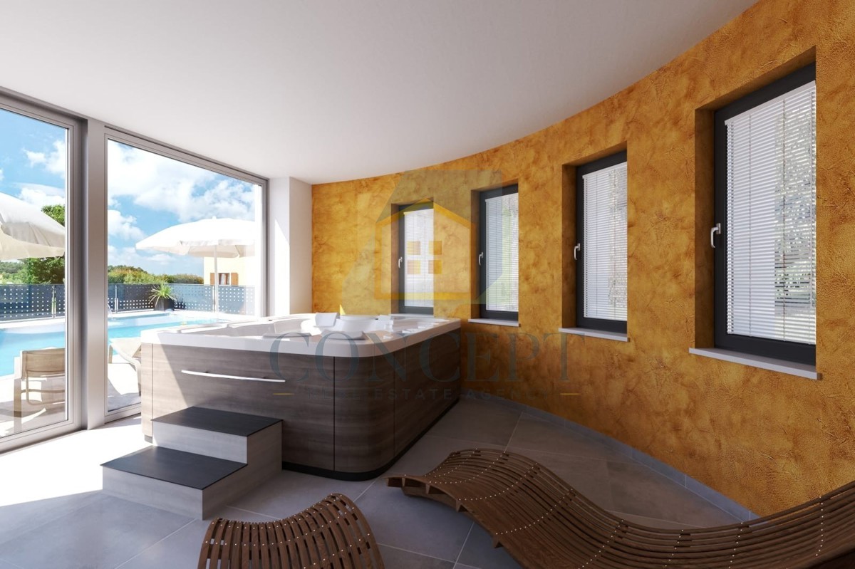 Poreč, okolica, Luksuzna vila s panoramskim pogledom na morje, 10 km od morja