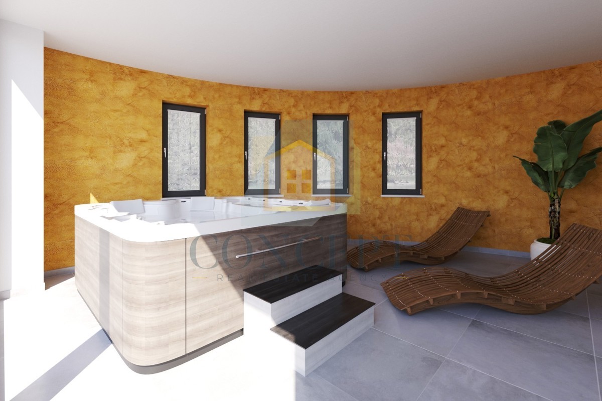 Poreč, okolica, Luksuzna vila s panoramskim pogledom na morje, 10 km od morja