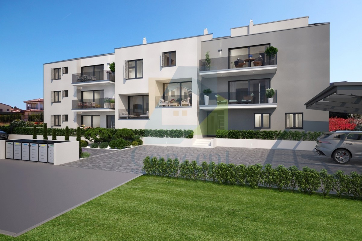 Poreč, okolica, Dvoetažni stan s 2 spalnici in pogledom na morje