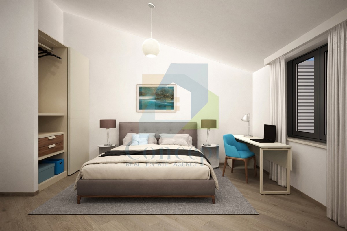 Poreč, okolica, Dvoetažni stan s 2 spalnici in pogledom na morje