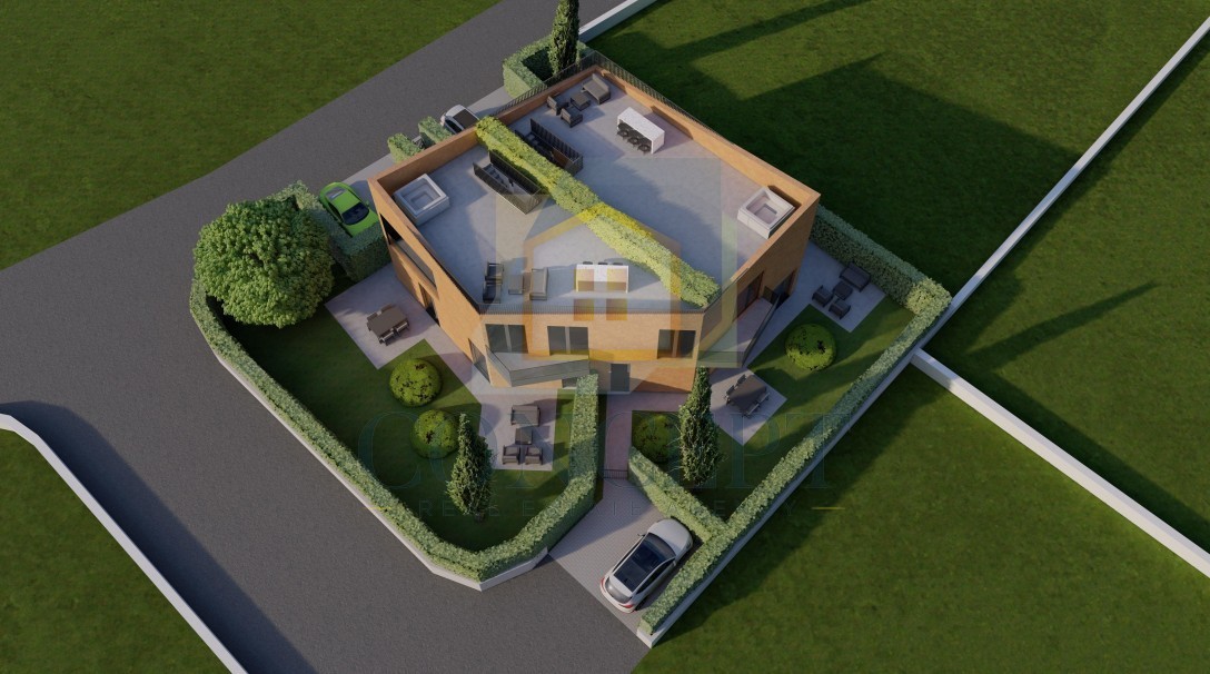 Poreč, okolica, pritlični stan z eno spalnico in vrtom, 3 km od morja