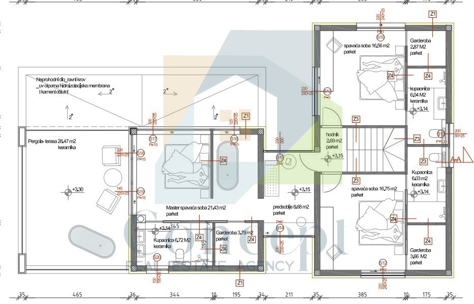 Poreč, okolica, Luksuzna vila s bazenom in pogledom na morje, 5 km od morja