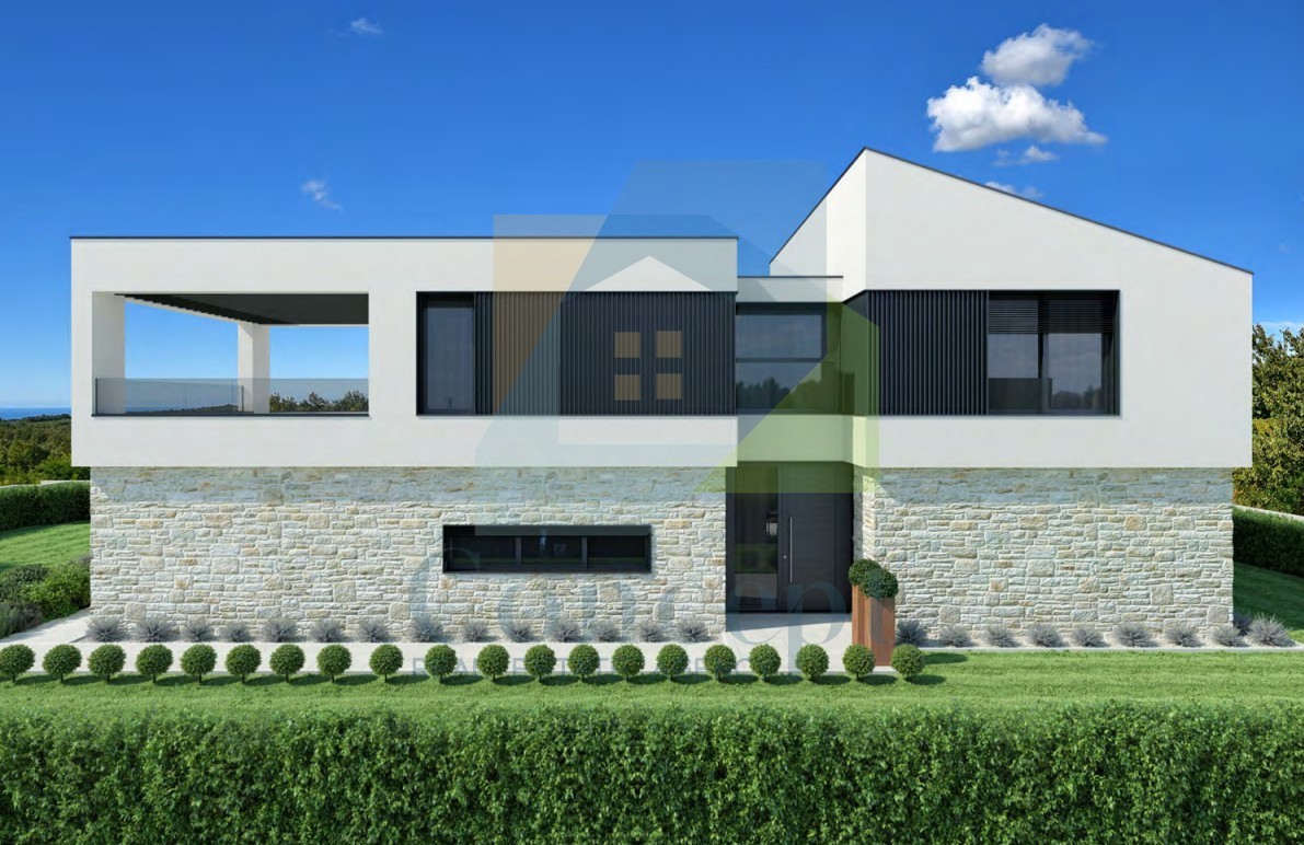 Poreč, okolica, Luksuzna vila s bazenom in pogledom na morje, 5 km od morja