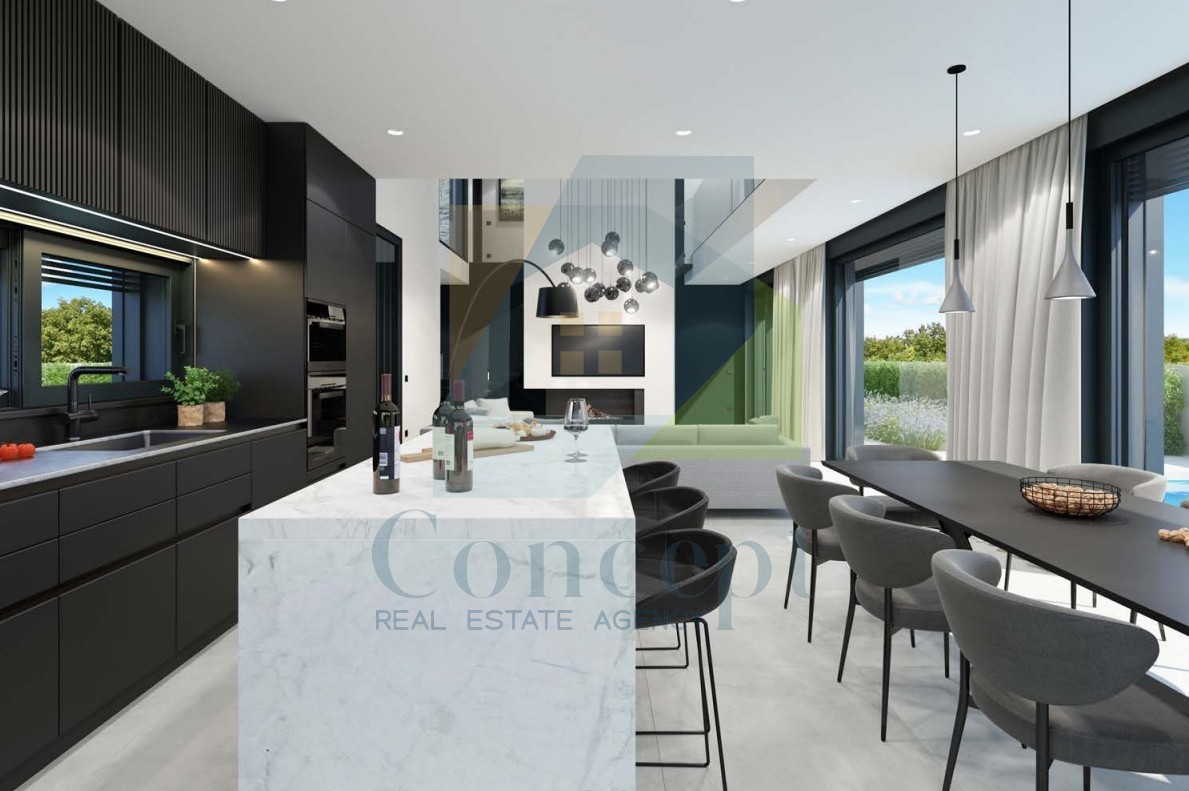 Poreč, okolica, Luksuzna vila s bazenom in pogledom na morje, 5 km od morja