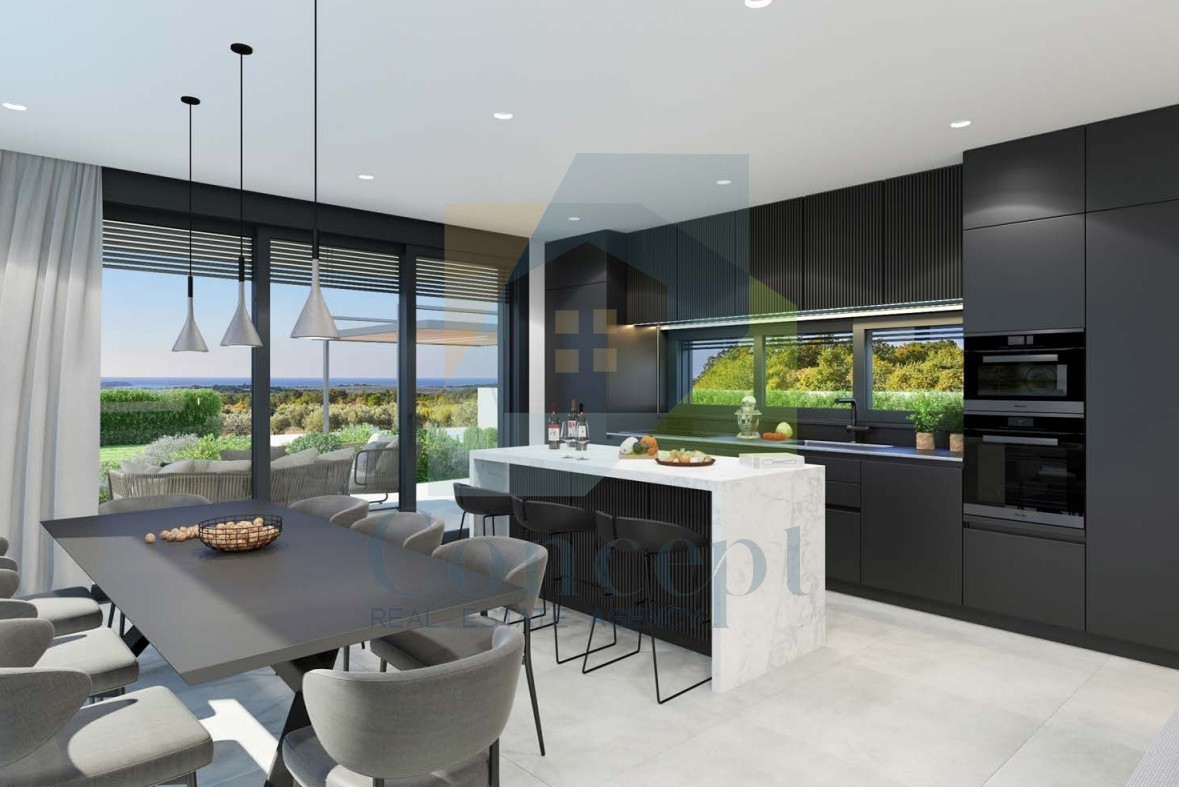 Poreč, okolica, Luksuzna vila s bazenom in pogledom na morje, 5 km od morja