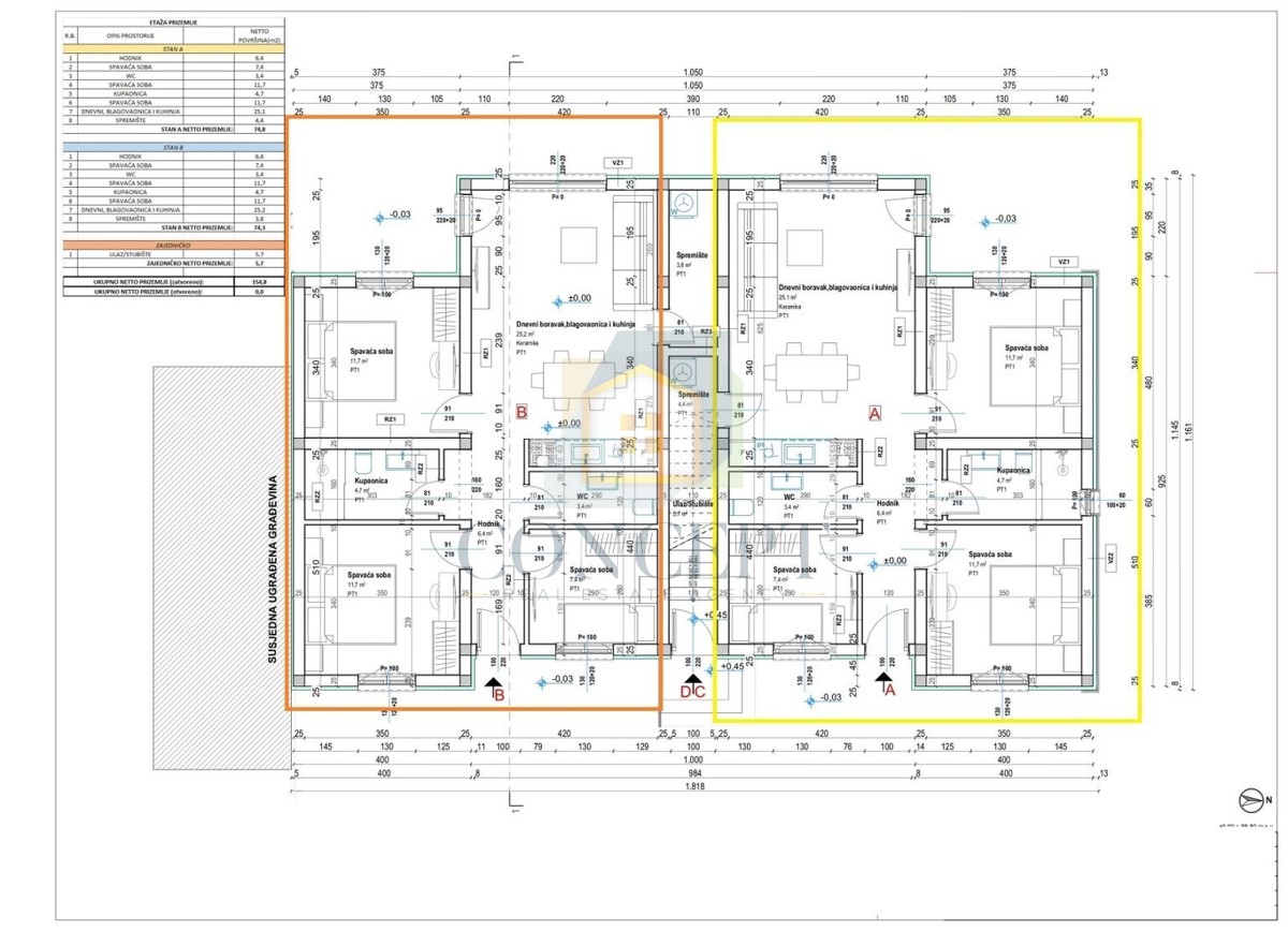 Poreč, Tar, Stan v 1. nadstropju novogradnje, 3 km od morja