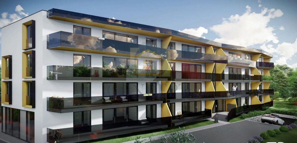 Poreč, širši center, Stan v 1. nadstropju stavbe modernega kompleksa, 800 m od morja