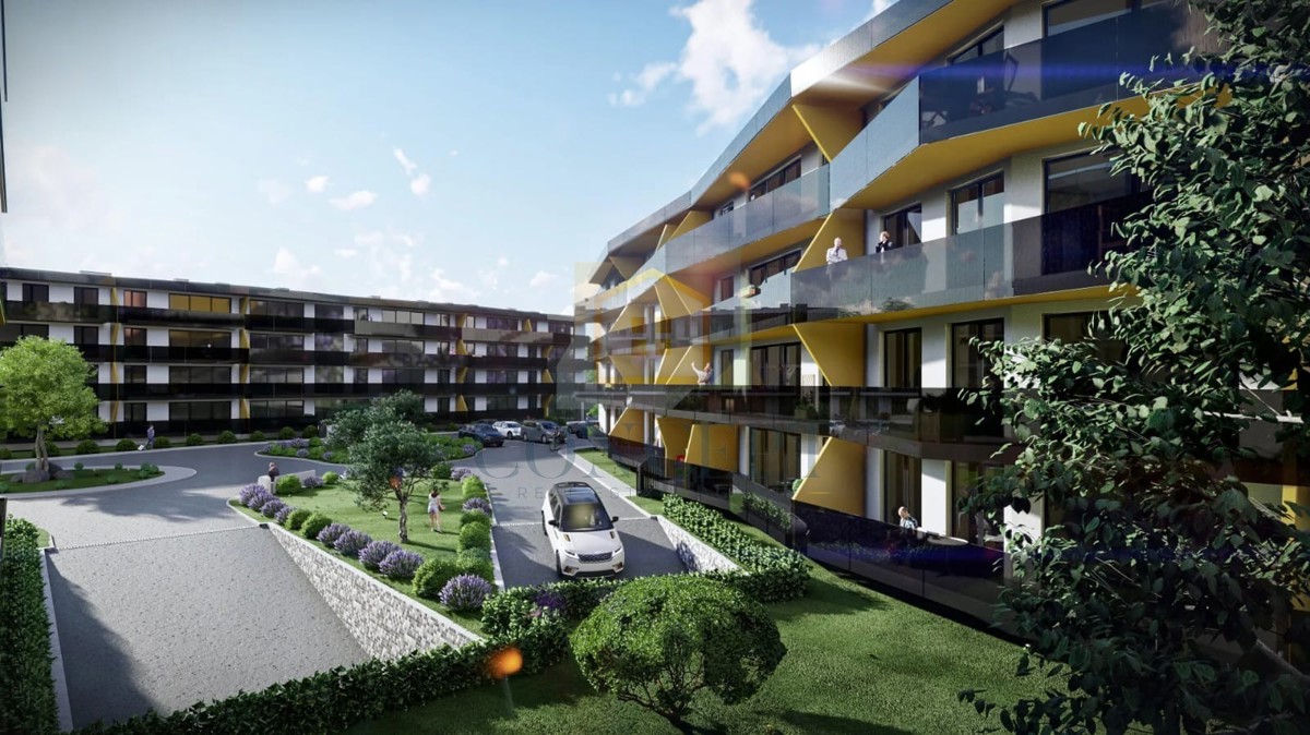 Poreč, širši center, Stan v 1. nadstropju stavbe modernega kompleksa, 800 m od morja