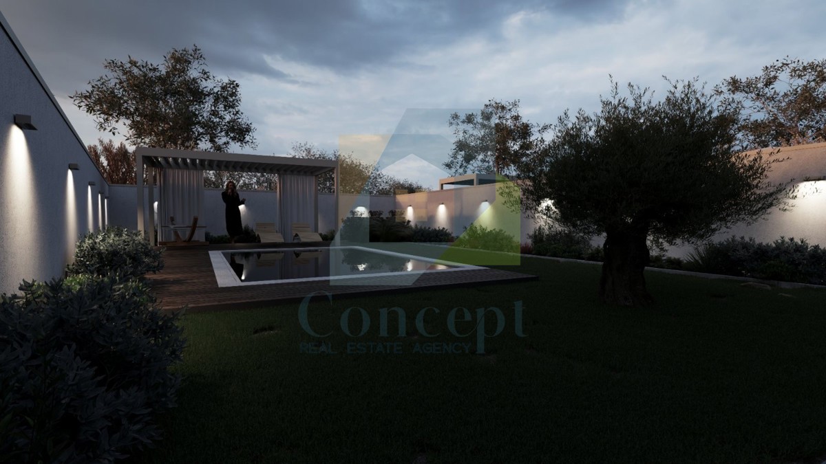 Poreč, okolica, Luksuzni dvoetažni stan s bazenom 3 km od morja