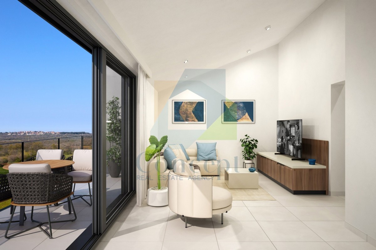 Poreč, okolica, Stan na drugem nadstropju z odprtim pogledom na morje