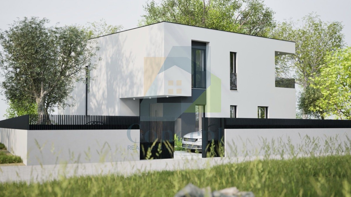 Umag, okolica, luksuzna samostojeća hiša s bazenom v gradnji na mirni lokaciji