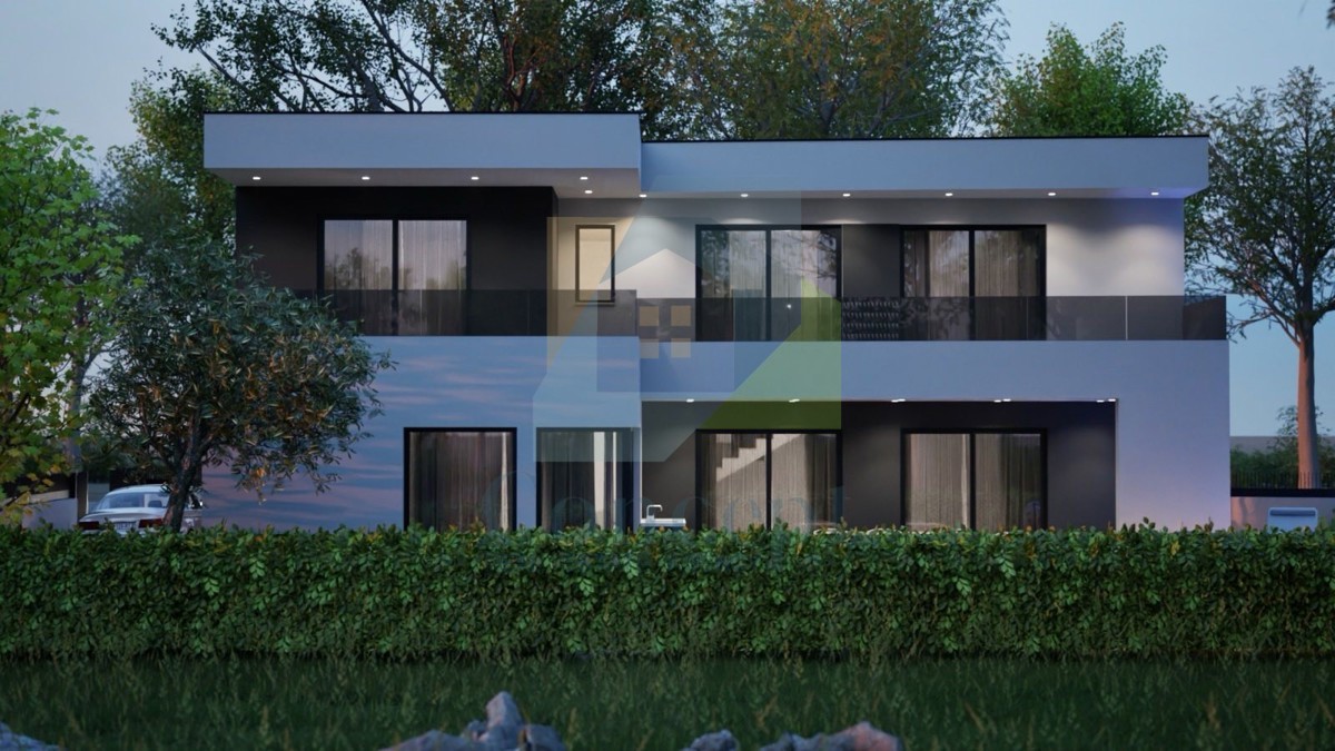 Umag, okolica, luksuzna samostojeća hiša s bazenom v gradnji na mirni lokaciji