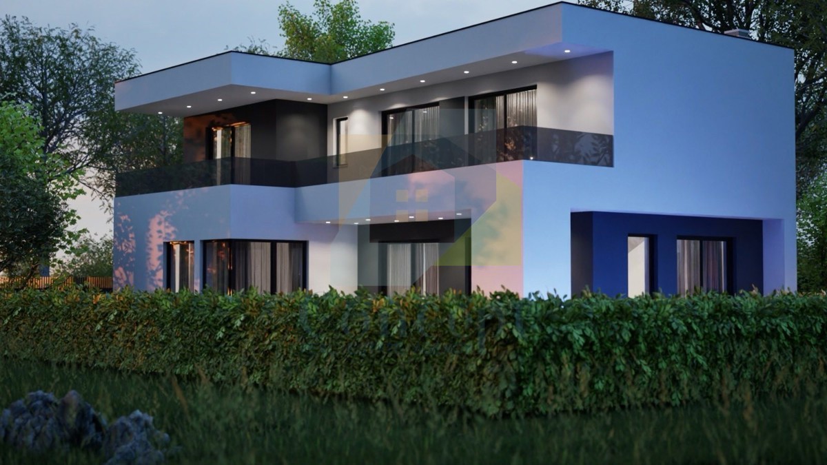 Umag, okolica, luksuzna samostojeća hiša s bazenom v gradnji na mirni lokaciji